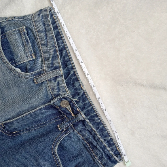 5 for $10 SHEIN Super Highrise Distressed 2-Tone Denim 90s Boyfriend Jeans sz XS - Picture 5 of 10